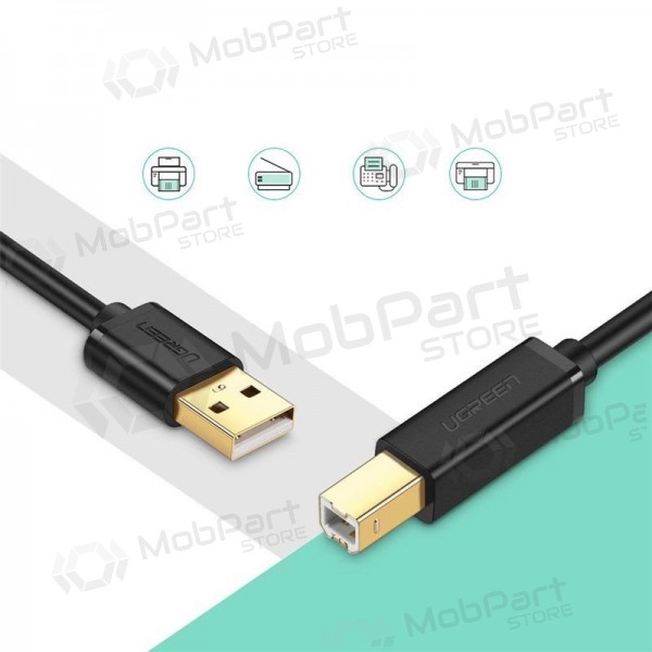 USB-Kabel für Drucker Ugreen US135 USB-A auf USB-B 3 m schwarz