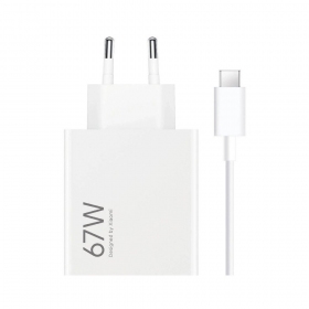 Mobiltelefon-Ladegerät Xiaomi HyperCharge Combo BHR9465EU 67 W USB-A USB-C weiß