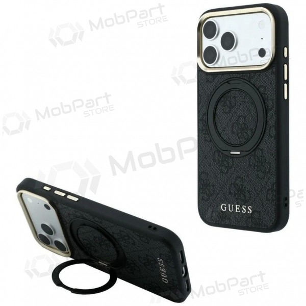 Apple iPhone 18 Pro Max hülle - Guess PU 4G Ring Stand MagSafe (schwarz)
