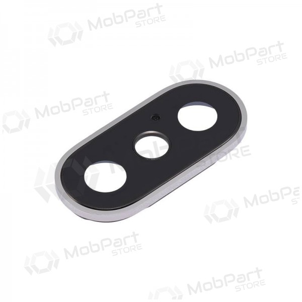 Apple iPhone X Kameraglas (Silbrig) (mit Rahmen)
