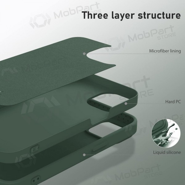 Apple iPhone 15 Pro Handyhülle „Nillkin Silicone“ (Dunkelgrün)