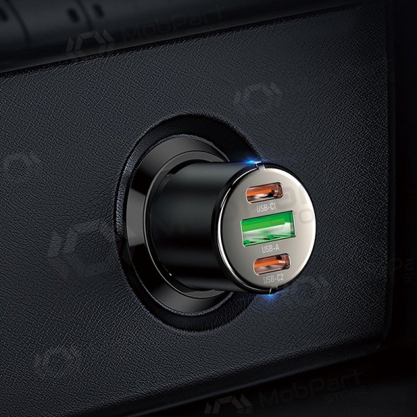 Hoco NZ6 45 W PD 2x USB-C + USB-A Auto-Ladegerät schwarz