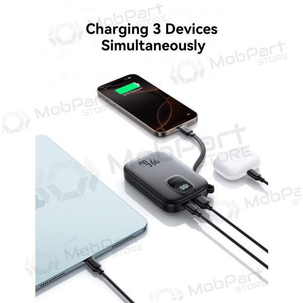 Externe Batterie Power Bank Joyroom JR-PBF17 22.5W with USB-C cable 10000mAh Schwarz Externe Batterie Power Bank Joyroom JR-PBF17 22.5W with USB-C cable 10000mAh Schwarz