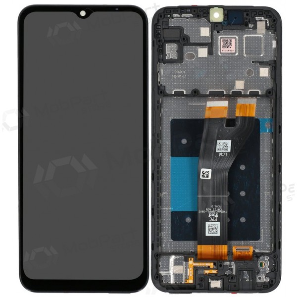 Ekranas Samsung A146 A14 5G 2023 su lietimui jautriu stikliuku und rėmeliu Black original