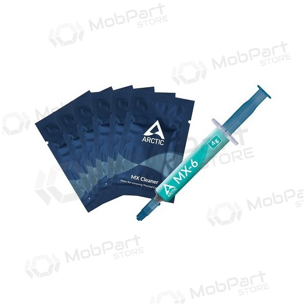 Wärmeleitpaste ARCTIC MX-6, 4g  su 6Stck. MX šluostėm Wärmeleitpaste ARCTIC MX-6, 4g  su 6Stck. MX šluostėm