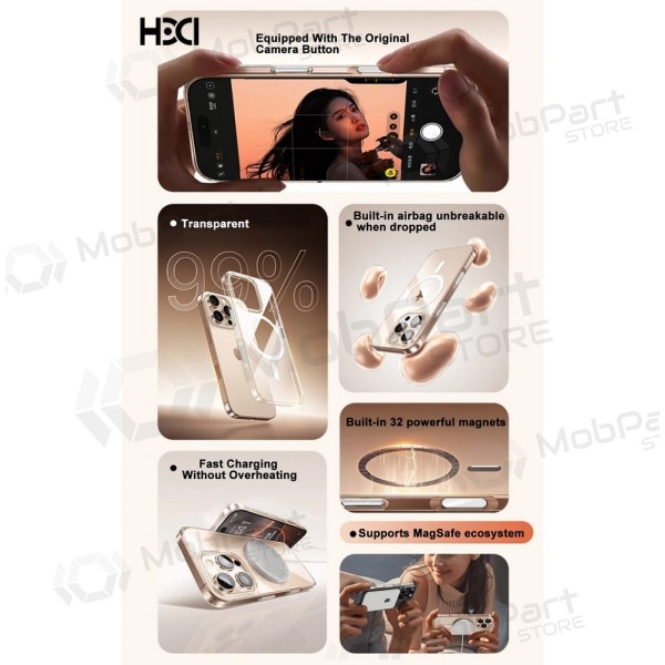 Apple iPhone 16 hülle - HDD Clear MagSafe Case (transparent)