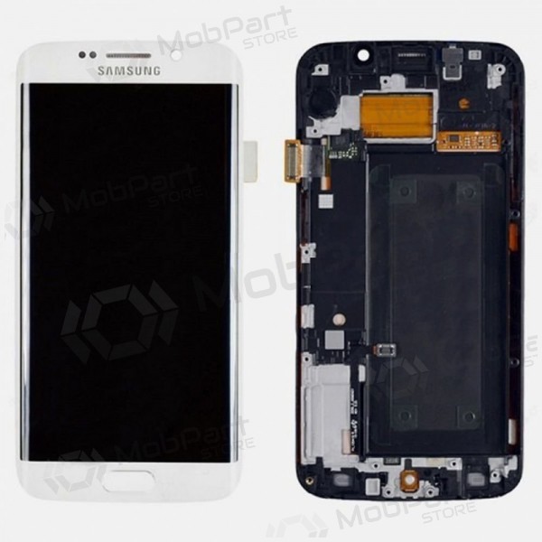 Samsung G925F Galaxy S6 Edge Display (Weiß) (mit Rahmen) (service pack) (original)