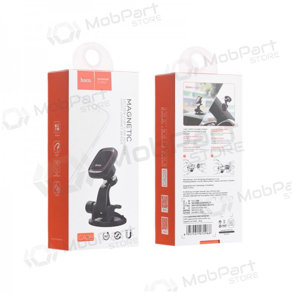Automobilinis Universal telefono laikiklis Hoco CA28, mounted on the dashboard, magnetic, Schwarz Automobilinis Universal telefono laikiklis Hoco CA28, mounted on the dashboard, magnetic, Schwarz