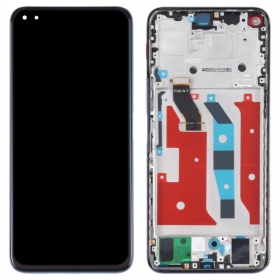 Ekranas Huawei Nova 8i/Honor 50 Lite/Honor X20 su lietimui jautriu stikliuku und rėmeliu Black ORG