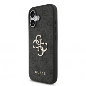 Apple iPhone 17 hülle - Guess PU 4G Metal Logo (grau)