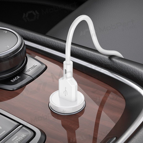 Ladegerät automobilinis Borofone BZ18 Quick Charge 3.0 18W + Type-C (Weiß)