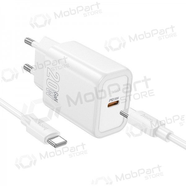 Telefonladegerät Hoco N60 GaN USB-C mit USB-C Kabel 1 m weiß