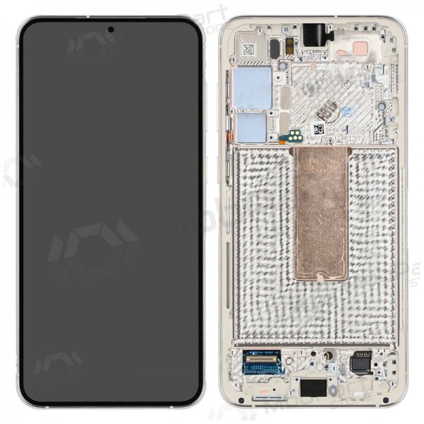 Ekranas Samsung S916 S23+ 5G su lietimui jautriu stikliuku und rėmeliu Cream original (service pack)