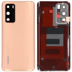 Huawei P40 rückseitige Abdeckung (Roségold) (original)
