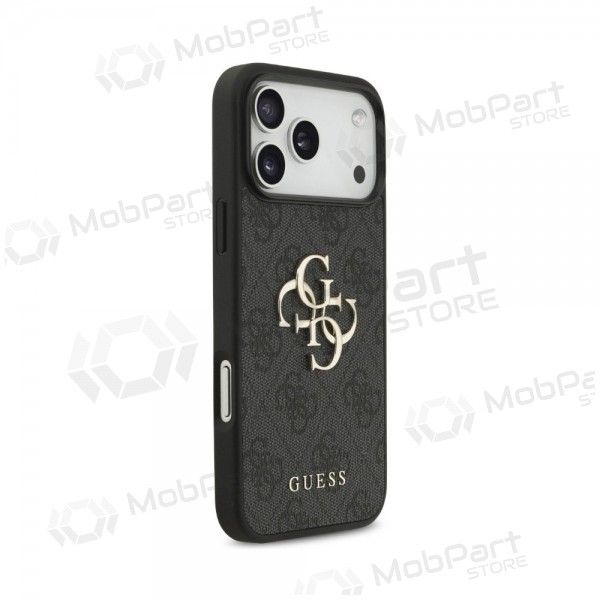 Apple iPhone 18 Pro Max hülle -Guess PU 4G Metal Logo- (grau)