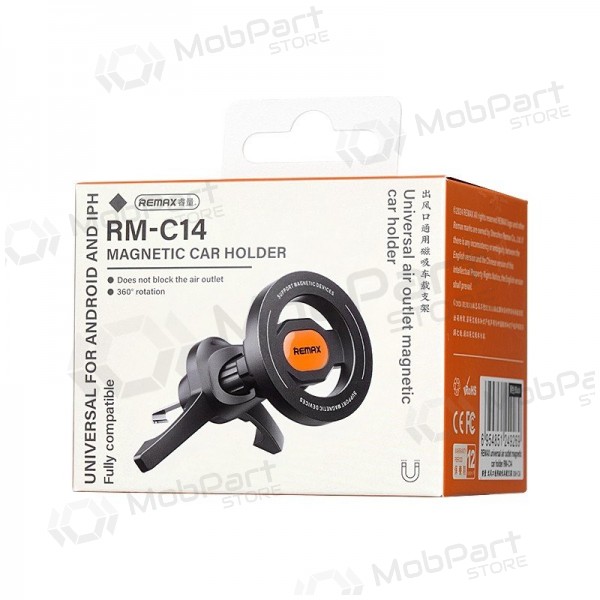 Halterung für Autotelefon Remax RM-C14 MagSafe (air vent) Schwarz