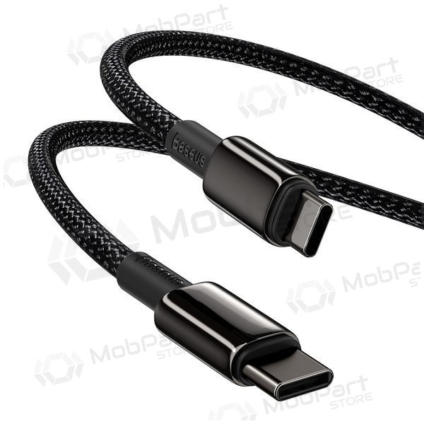 USB-Kabel Baseus Tungsten Gold Fast Data Type-C - Type-C 100W 1.0m (Schwarz) CATWJ-01