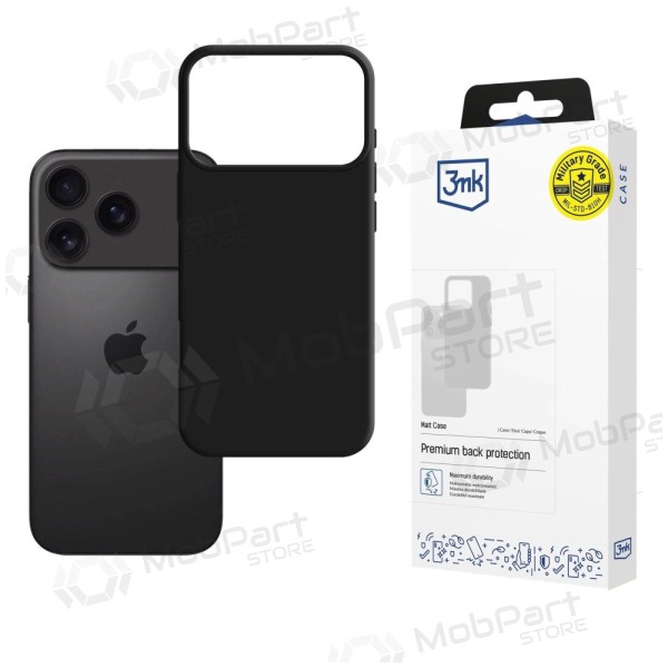 Apple iPhone 17 Pro, 18 Pro hülle - 3MK Matt Case (schwarz)