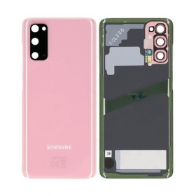 Samsung G981F / G980 Galaxy S20 Rückseite Akkudeckel Rosa (Cloud Pink) (gebraucht grade C, original)