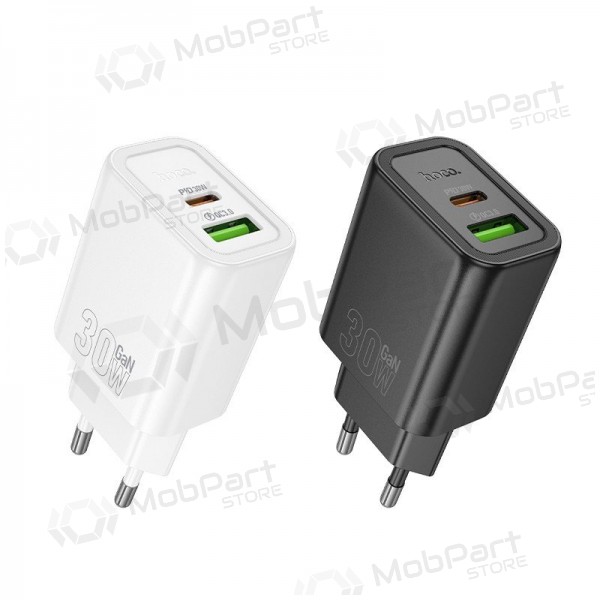 Telefonladegerät Hoco N63 30 W GaN USB-C + USB-A schwarz