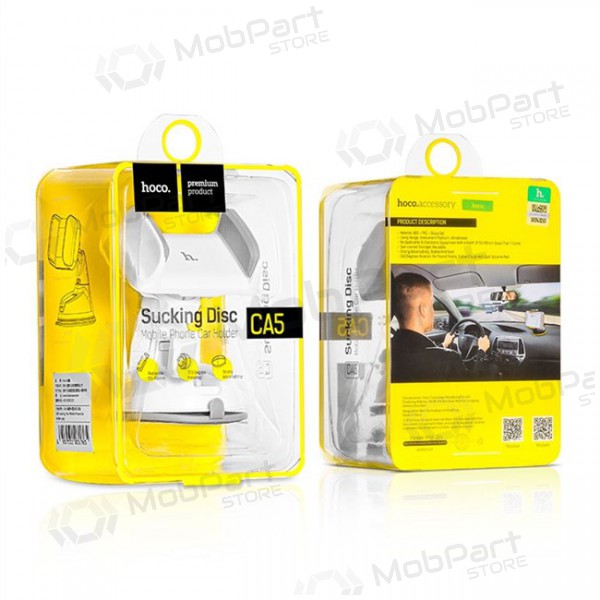 Automobilinis Universal telefono laikiklis Hoco CA5, attached to the window, short-rigid leg kojelė Weiß Automobilinis Universal telefono laikiklis Hoco CA5, attached to the window, short-rigid leg kojelė Weiß