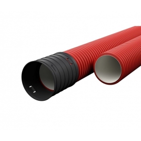 Rots gofruotas vamzdis D75/d61 su virve Ecopipe (be halogenų, 50m) 