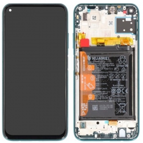 Huawei P40 Lite Display (Crush Green) (mit Rahmen und Batterie) (service pack) (original)