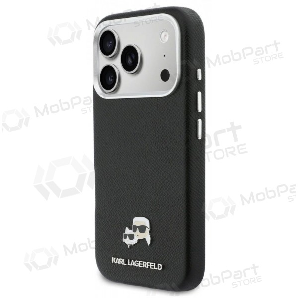 Apple iPhone 17 Pro hülle - Karl Lagerfeld PU Karl and Choupette Heads Pins MagSafe (schwarz)