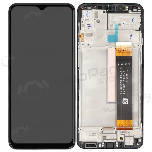 Ekranas Samsung M236/M336/E236 (M23 2022/M33 2022/F23 2022) su lietimui jautriu stikliuku und rėmeliu Black original Ekranas Samsung M236/M336/E236 (M23 2022/M33 2022/F23 2022) su lietimui jautriu stikliuku und rėmeliu Black original