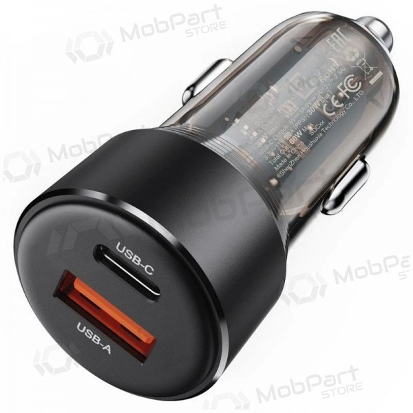 Auto-Ladegerät Acefast B12 60W USB-C/USB-A Schwarz