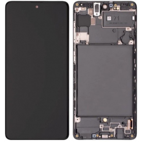 Samsung Galaxy A71 Display (Schwarz) (mit Rahmen) (original)