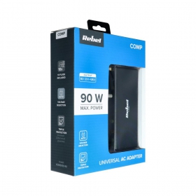 Ladegerät REBEL for Notebook / Laptop 90W / 18-20V (Schwarz)