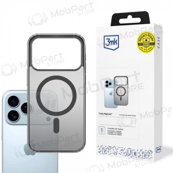Apple iPhone 17 Pro, 18 Pro hülle - 3mk Frosty MagCase (schwarz)