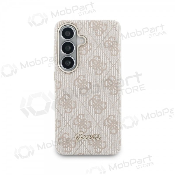 Samsung Galaxy S26 hülle - Guess PU 4G Script Metal Logo Magnetic (rosa)
