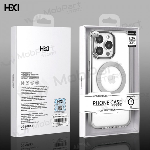 Handyhülle HDD Electro MagSafe Case Apple iPhone 16 Grau