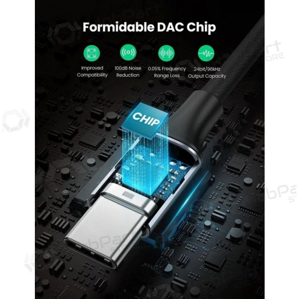 Audioadapter Ugreen AV161 USB-C auf 3.5 mm grau