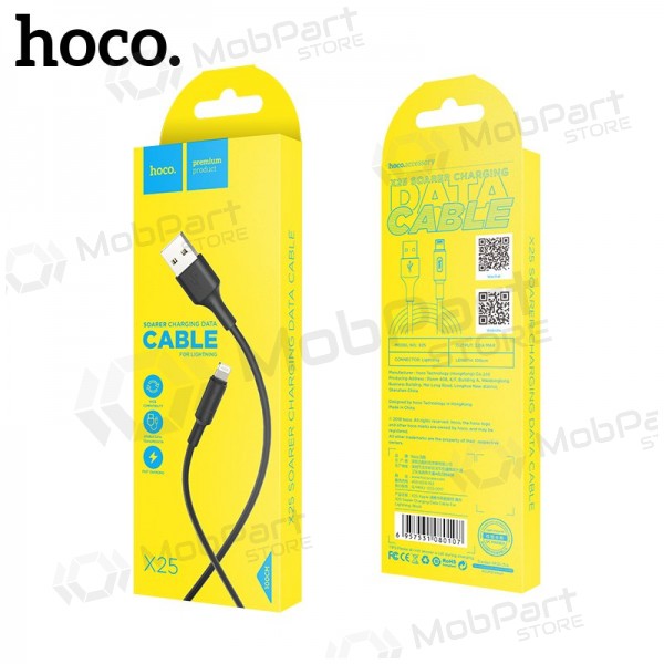 USB Kabel HOCO X25 lightning 1.0m (Schwarz) USB Kabel HOCO X25 lightning 1.0m (Schwarz)