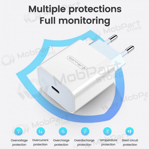 Ladegerät Jellico AK180 20W USB-C + USB-C to Lightning cable 1.0m Weiß
