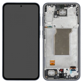 Ekranas Samsung A356 A35 5G su lietimui jautriu stikliuku und rėmeliu Navy OLED (real size)