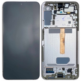 Ekranas Samsung S906 S22 Plus su lietimui jautriu stikliuku und rėmeliu Violet original (service pack)