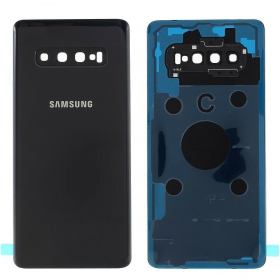 Samsung G975 Galaxy S10 Plus Rückseite Akkudeckel Schwarz (Prism Black) (gebraucht grade C, original)