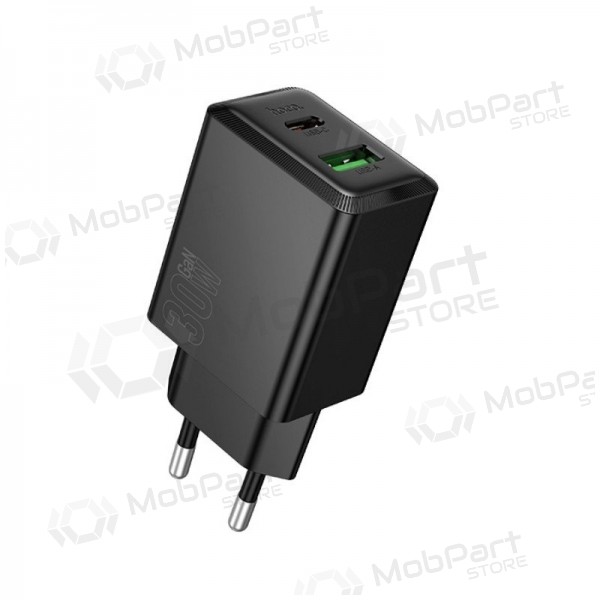 Telefonladegerät Hoco N71 30 W GaN USB-C + USB-A schwarz