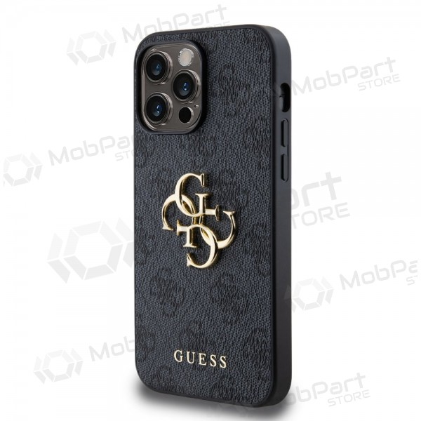 Apple iPhone 14 Pro Max hülle - Guess PU 4G Metal Logo (grau)