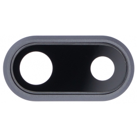Apple iPhone 8 Plus Kameraglas (Schwarz) (mit Rahmen)