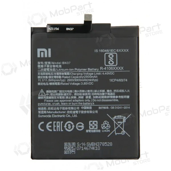 Xiaomi Redmi 6 / Redmi 6A Batterie, akumuliatorius (BN37) (original) Xiaomi Redmi 6 / Redmi 6A Batterie, akumuliatorius (BN37) (original)