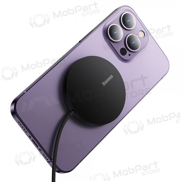 MagSafe kabelloses Ladegerät Baseus Simple Mini 3 15 W schwarz