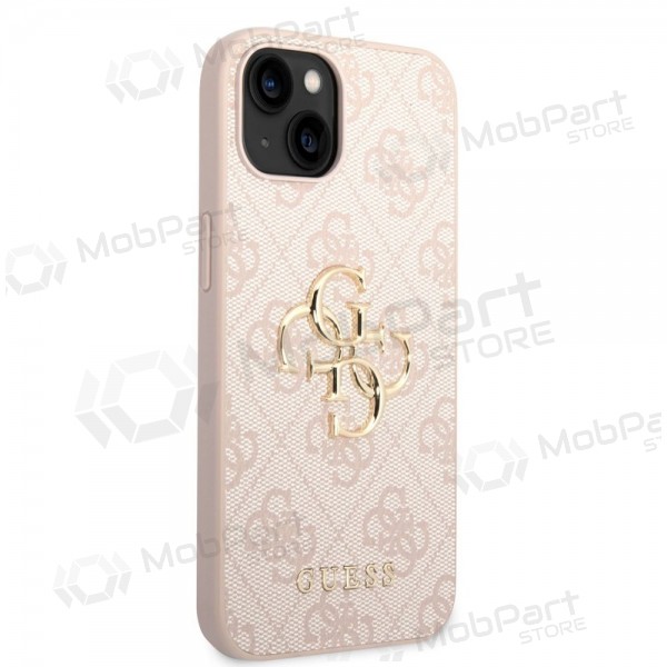 Apple iPhone 14 Hülle - Guess PU 4G Metal Logo (rosa)