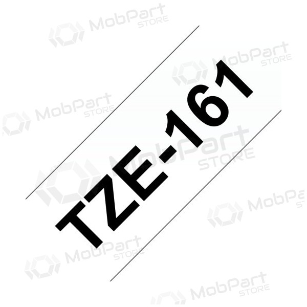 Brother TZe-161 (TZe161) laminiertes Beschriftungsband Schwarz auf Transparent, 36mm, 8m
