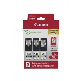 Canon PG-540L/CL-541XL (5224B015) Foto-Wertpaket Tintenpatronen-Set, BK/CMY
