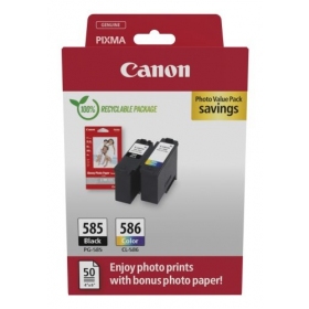 Canon PG-585/CL-586 (6205C004) Photo Value Pack Tintenpatronen-Set, BK/CMY